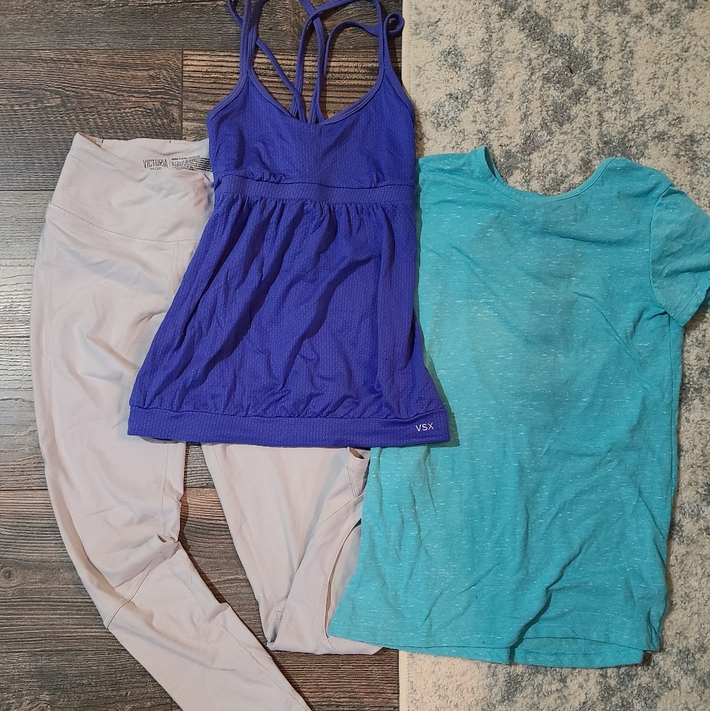Victoria's Secret bundles leggings, shirt and tank
